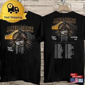 Pawns And Kings North America Tour T-Shirt Alter Bridge Date Classic 2 Sided